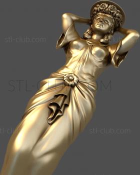 3D модель 3d stl модель статуэтки женщины, файл для чпу (STL)